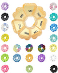Large Weekly Pill Organizer,7 Day Cute Heart Pill Organizer,Weekly Container for Fish Oil/Medicine/Supplements (Orange1)