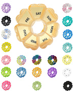 Large Weekly Pill Organizer,7 Day Cute Heart Pill Organizer,Weekly Container for Fish Oil/Medicine/Supplements (Orange1)