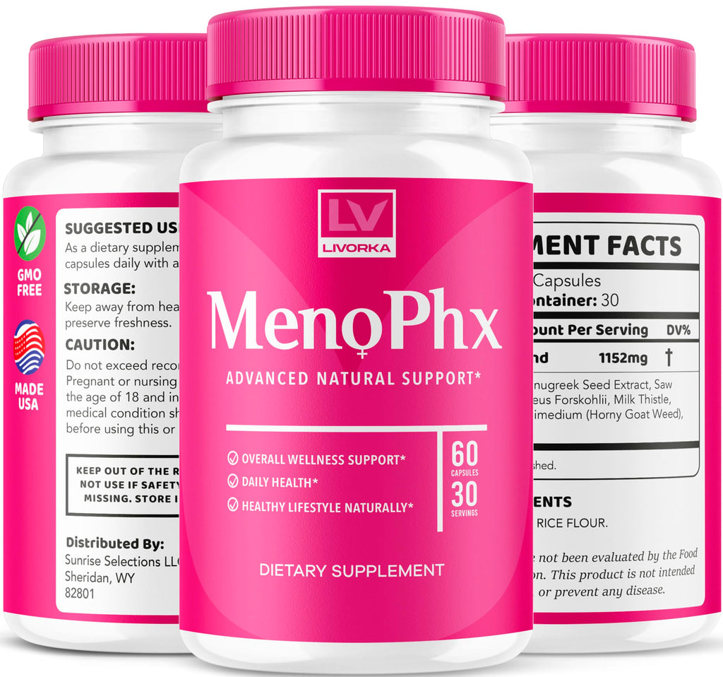 LIVORKA (2 Pack) MenoPhx, MenoPhx, MenoPhx Capsule, MenoPhx Detox, Meno PHX, PHX Meno, MenoPhnx (120 Capsules)