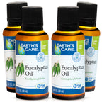 Earths Care Eucalyptus Oil - 100% Natural Eucalyptus Essential Oil - for Aromatherapy - Steam Distilled - 1 Fl OZ (4 Bottles)