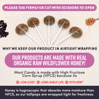 MommaBear Organics Handcrafted Kids Cough Lollipops - Natural Sore Throat Relief & Cough Drop Suckers for Kids 3+ - Elderberry B