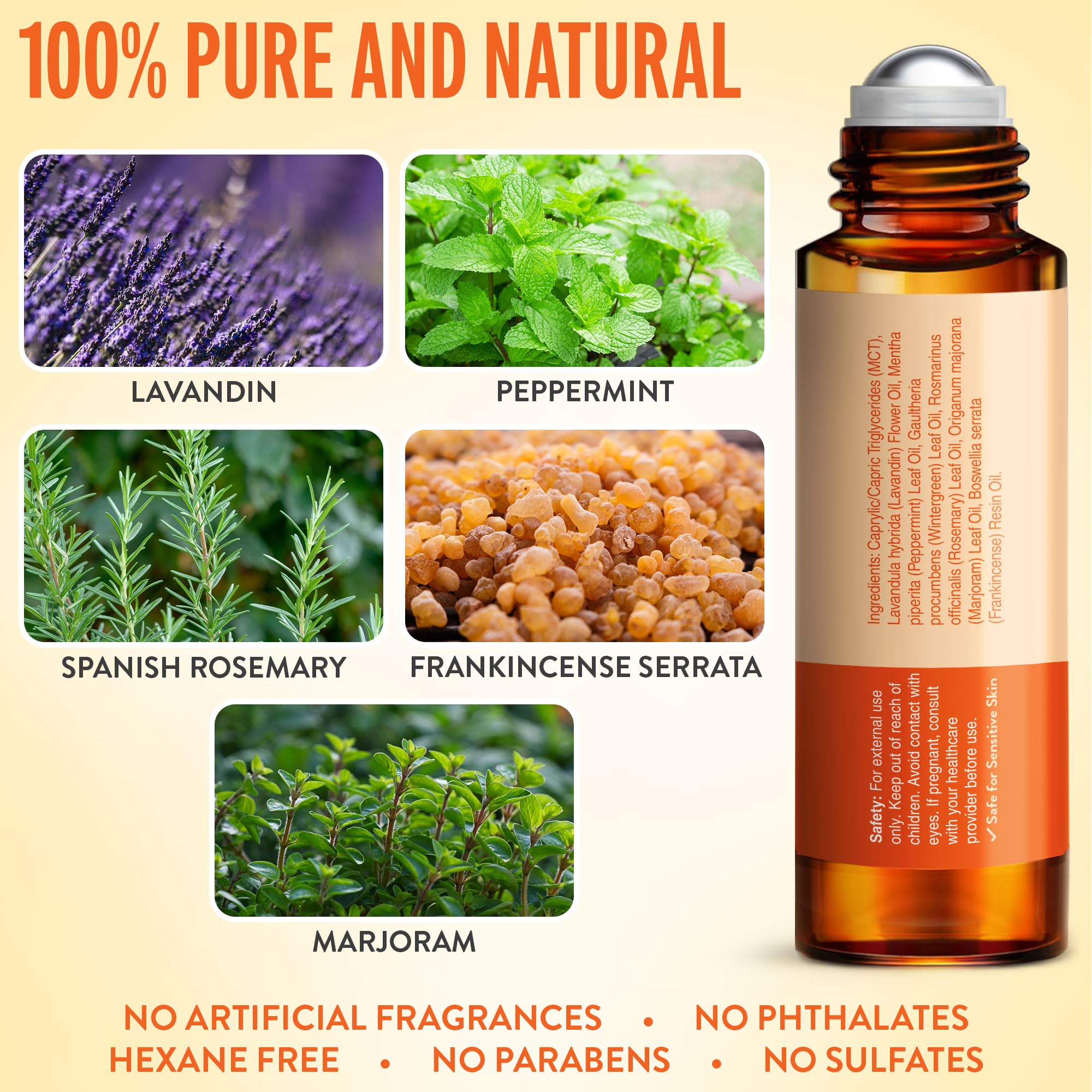UpNature Head Bliss Essential Oil Roll On - Soothing Migraine and Head Tension Comfort with Instant Cooling Effect - Nurse Essen