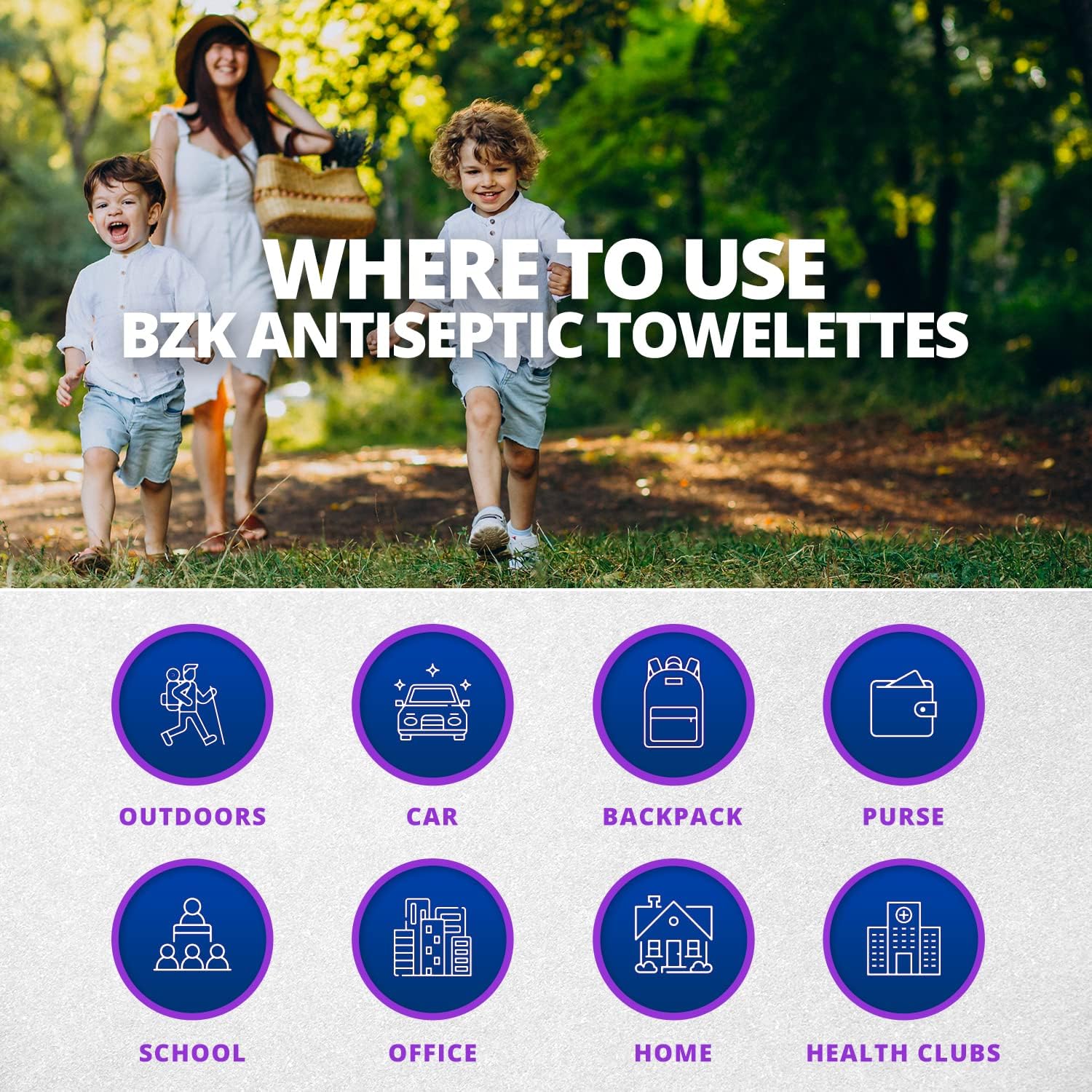 Benzalkonium Chloride Towelletes Hand Wipes - (Pack of 200) Chloride Swabs Individual BZK Single-Use Packets by MEDca 5x6