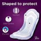Poise Incontinence Pads & Postpartum Incontinence Pads, 3 Drop Light Absorbency, Long Length, 96 Count (4 Packs of 24), Packagin