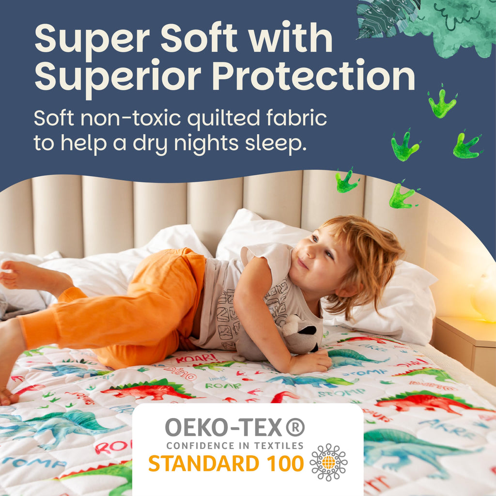 2X Potty Training Waterproof Bed Pad- Night Time Bed Protector Excellent for Toilet Training, Incontinence & Bedwetting, Reusabl