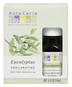 Aura Cacia Pure Essential Oil, Eucalyptus, 0.5 Fluid Ounce (Pack of 24)