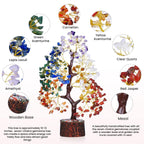 YATSKIA 7 Chakra Tree of Life, Crystals and Healing Stones, Birthday Gifts for Women - Crystal Tree for Positive Energy, Home Of