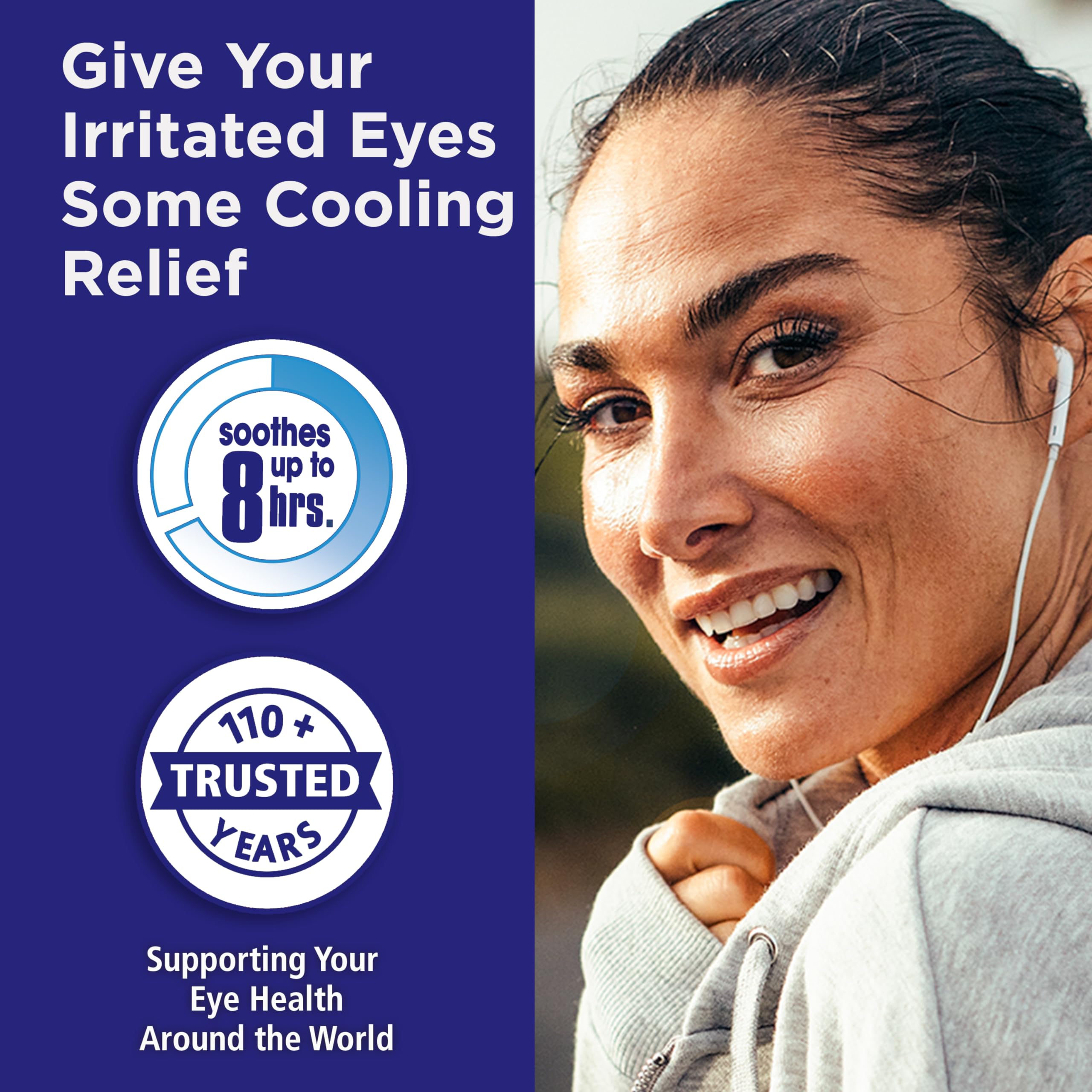 Rohto All-in-One Multi-Symptom Cooling Eye Drops, All-in-One Astringent, Lubricant & Redness Reliever Eye Drops for Irritated, D