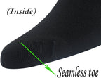 Yomandamor Men's 5 Pairs Quarter Diabetic/Dress Socks With Seamless Toe and Non-binding Top