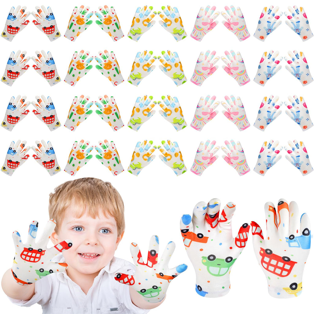 Xtinmee 20 Pairs Eczema Gloves for Kids Cotton Moisturizing Gloves for Sensitive Irritated Skin Eczema Reusable Elastic Hand Cov