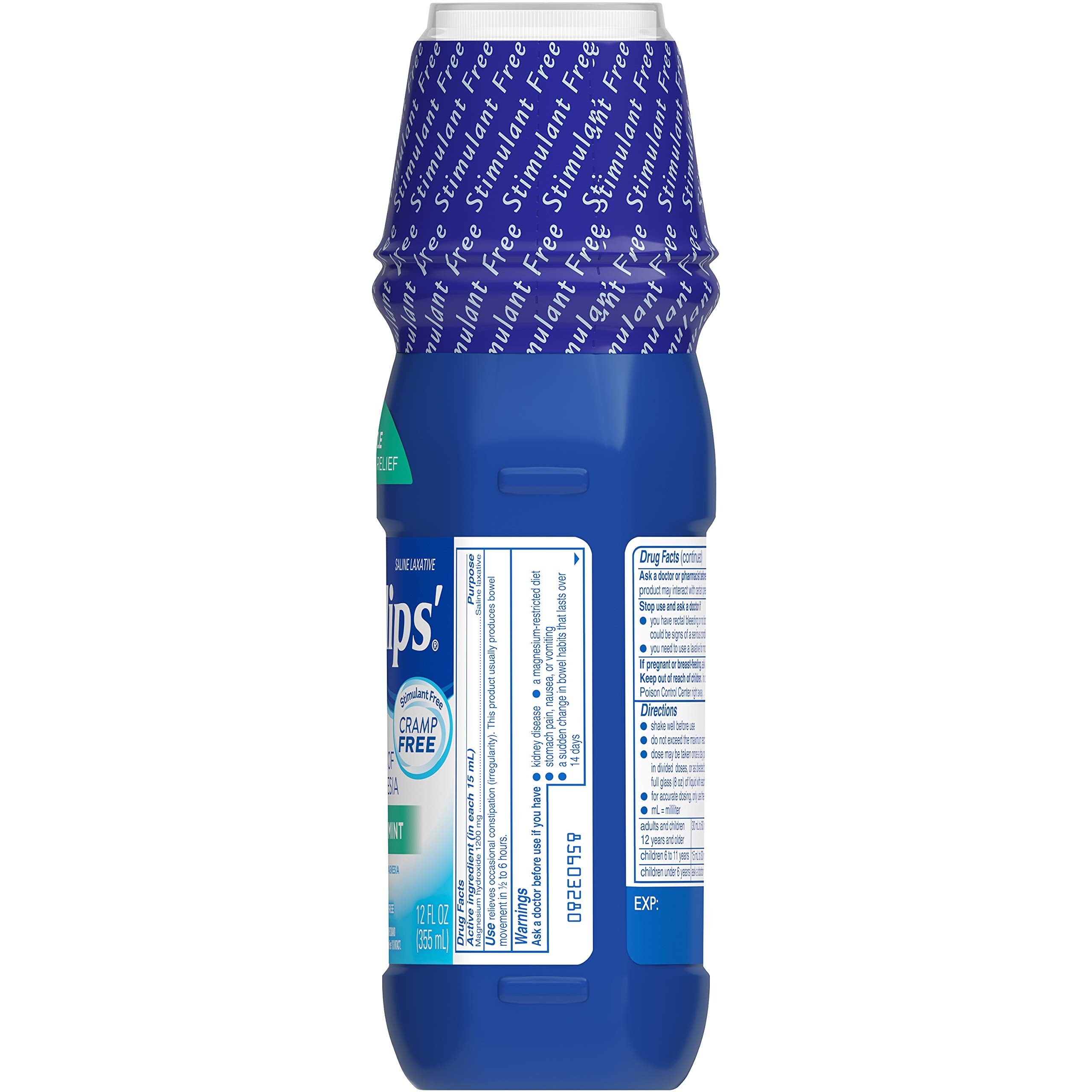 Phillips Milk of Magnesia Laxative, Fresh Mint, 12 Fl Oz (Pack of 2)