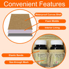 StarPlus2 - Medium Travel Pill Bottle Organizer, Medicine Bag, Carrier for Medications and Medical Supplies - Khaki Canvas (With