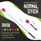 Cactus Scratcher Extendable Telescopic Back Scratcher - Extends 25 Long Double Sided Retractable Scratching Tool for Hand, Neck,