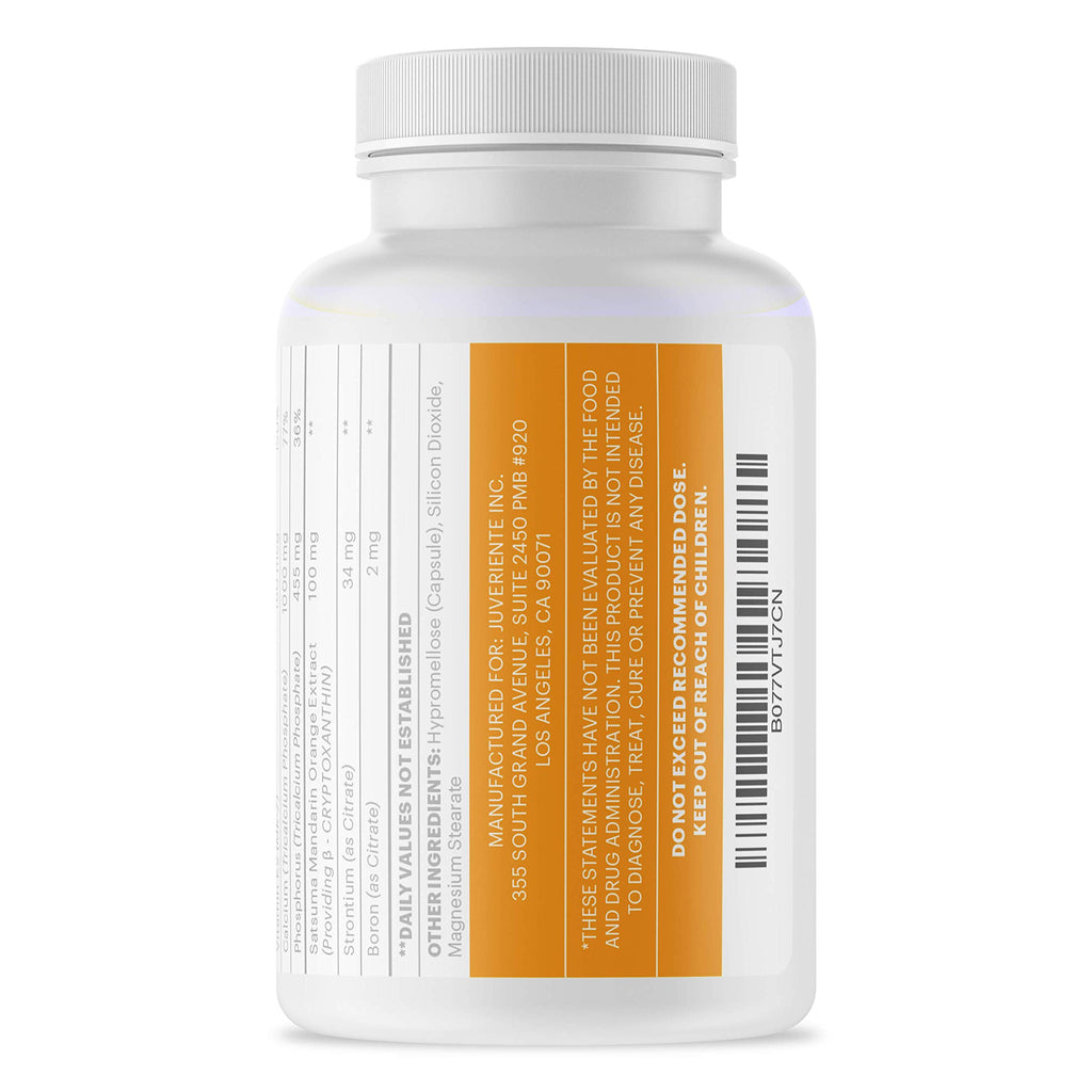 Juveriente Bone Strength Complex/A Dietary Therapy of a Japanese Traditional Fruit, Packed with Vitamin C, D3, K2, Calcium, Phos