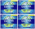 Tampax Pearl Tampons with Plastic Applicator, Super Absorbency, 200 Count, Unscented (50 Count, Pack of 4 - 200 Count Total)