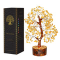 YATSKIA Yellow Aventurine - Crystal Tree, Yellow Crystal, Gem Tree, Chakra Tree, Artificial Trees, Crystal Tree for Positive Ene
