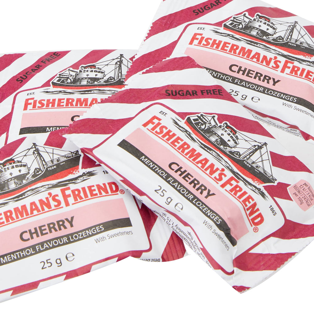 Fishermans Friend Sugar Free Cherry Menthol Flavour Lozenges 25g (Pack of 24)