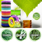 Mosquito Repellent Bracelets 50 Pack, Individually Wrapped Mosquito Repellent Bands with 60 Pcs Mosquito Repellent Stickers, DEE
