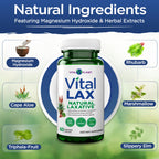 Vital Planet - Vital Lax Natural Laxative Cleanse Supplement for Occasional Constipation, with Magnesium Hydroxide, Slippery Elm