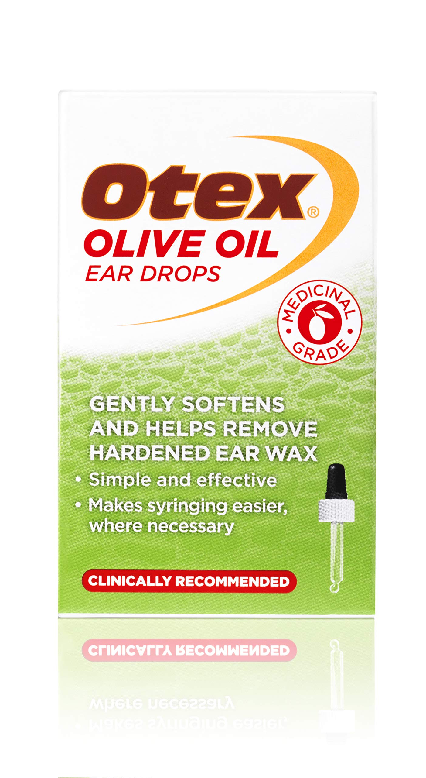 Otex Olive Oil Ear Drops for Natural, Gentle Removal of Excessive, Hardened Ear Wax. Bottle with Dropper Applicator, 10 ml (Pack