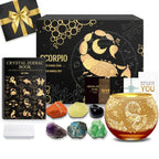 Aovila Scorpio Birthday Gifts for Women - Scorpio Candle Holder Crystals Birthstones Gifts Box Set - Zodiac Gifts Astrology Horo