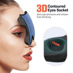 LitBear Sleep Masks, Light Blocking Eye Mask Sleeping for Women Men Side Sleeper, Soft 3D Comfortable Sleeping Mask with Adjusta