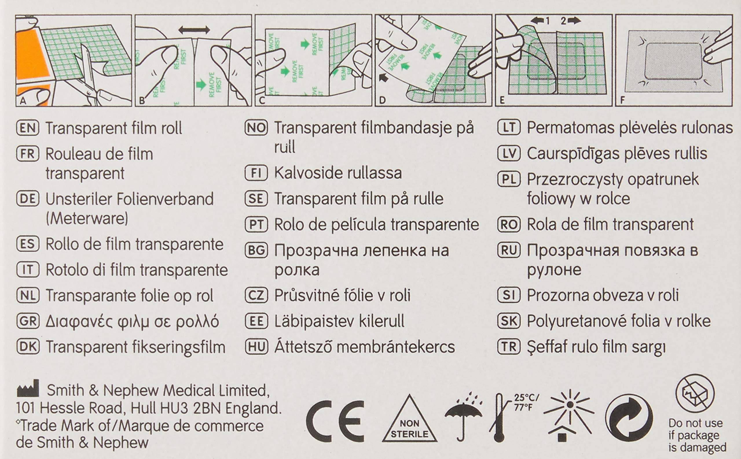 Smith And Nephew Flexifix Opsite Transparent Adhesive Film Roll 4X10.9 Yards - Model 66000041