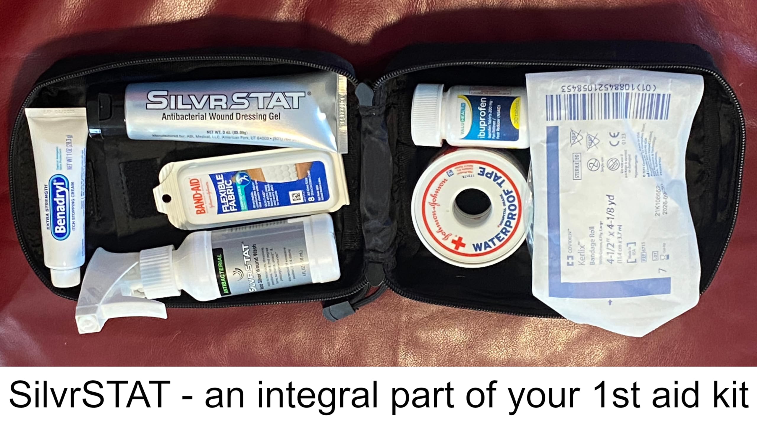 SilvrSTAT First Aid Kit Gel | 32 PPM Silver Healing Wound Dressing Gel | SilverSol Ag4O4 Particles | 1 oz