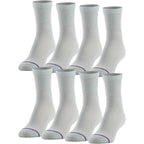 MediPeds mens Diabetic Quarter With Non-binding Top casual socks, Black, Shoe Size Men's 7-12 Women 10-13 US, 8 Count (Pack of 1