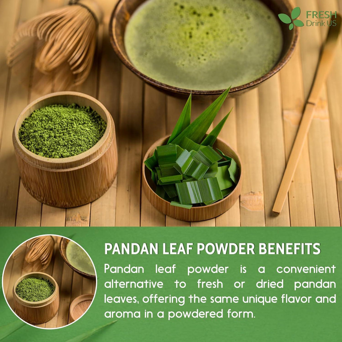 Natural Pandan Leaves Dried, No Additives, No Caffeine, Vegan