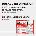 Sudafed PE Sinus Congestion Maximum Strength Non-Drowsy Decongestant Tablets, 18 ct