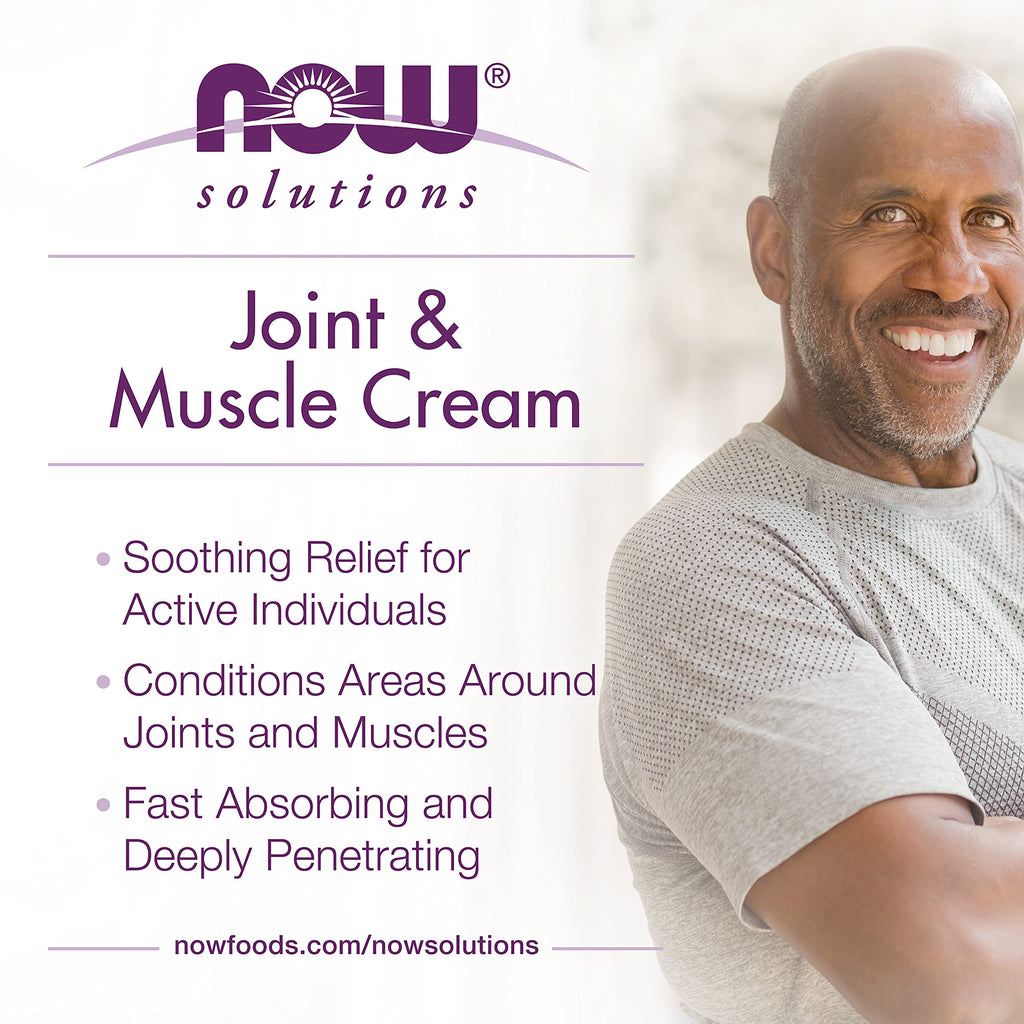 NOW Foods Solutions, Joint & Muscle Cream with Capsaicin and Boswellia, Paraben Free, 4-Ounce