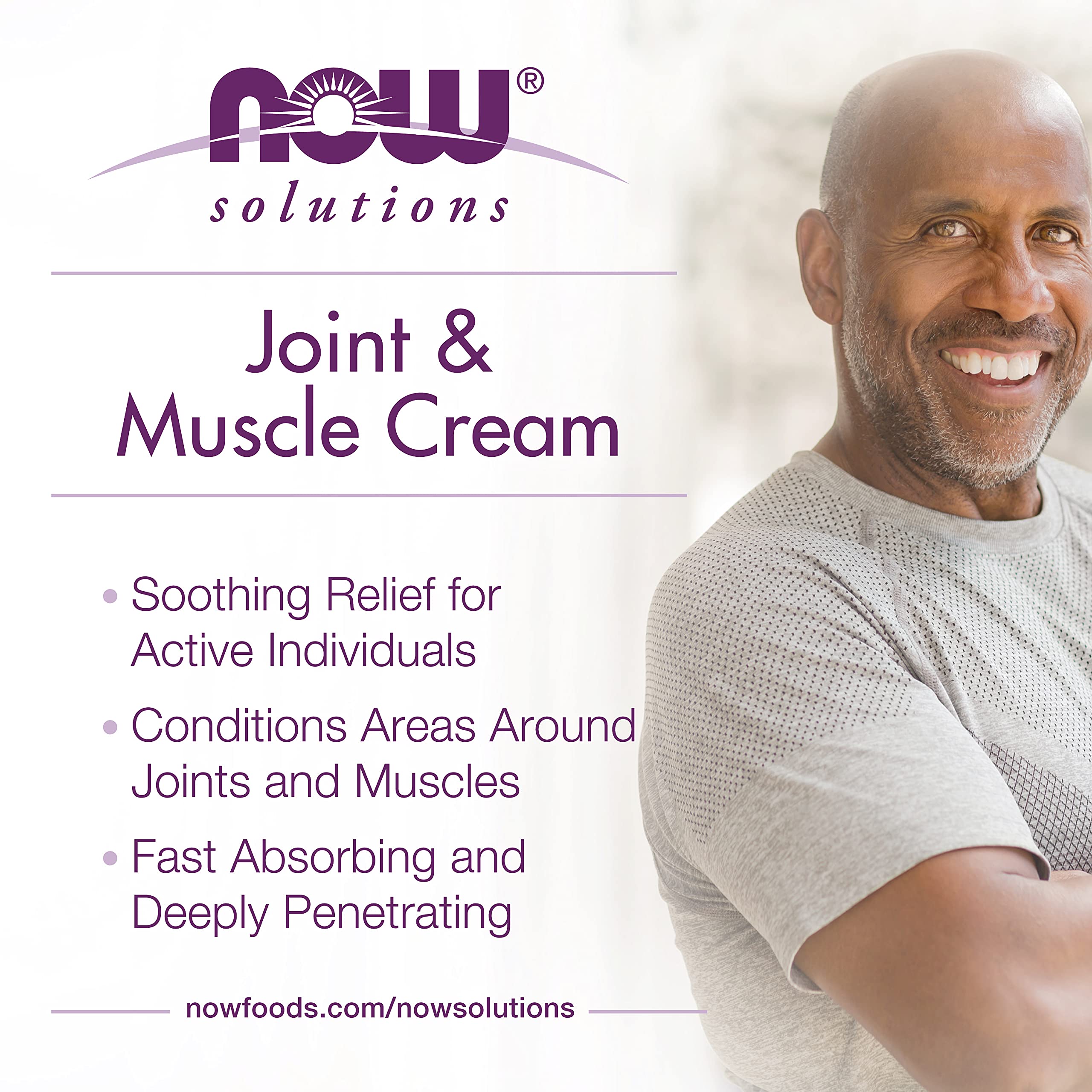 NOW Foods Solutions, Joint & Muscle Cream with Capsaicin and Boswellia, Paraben Free, 4-Ounce