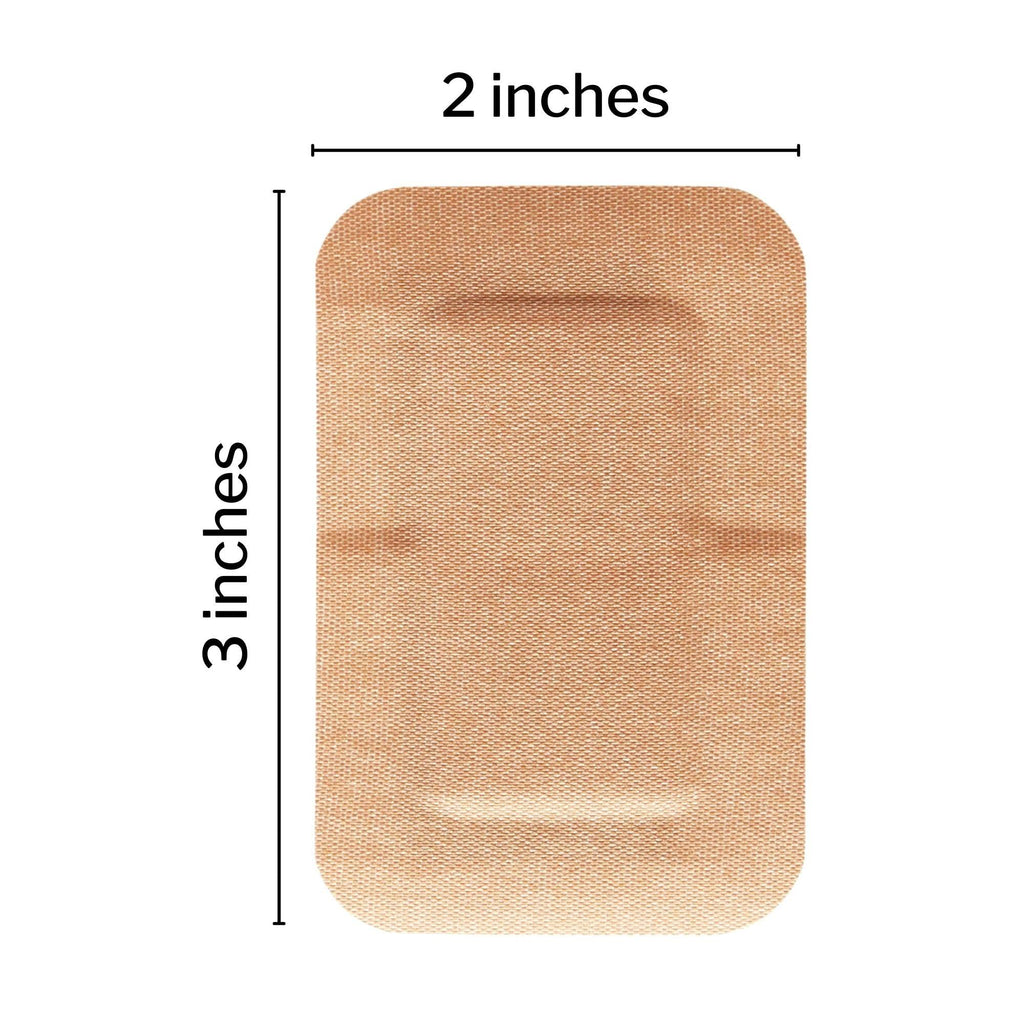 McKesson Adhesive Bandages, Sterile, Fabric Patch, 2 in x 3 in, 50 Count, 2 Packs, 100 Total