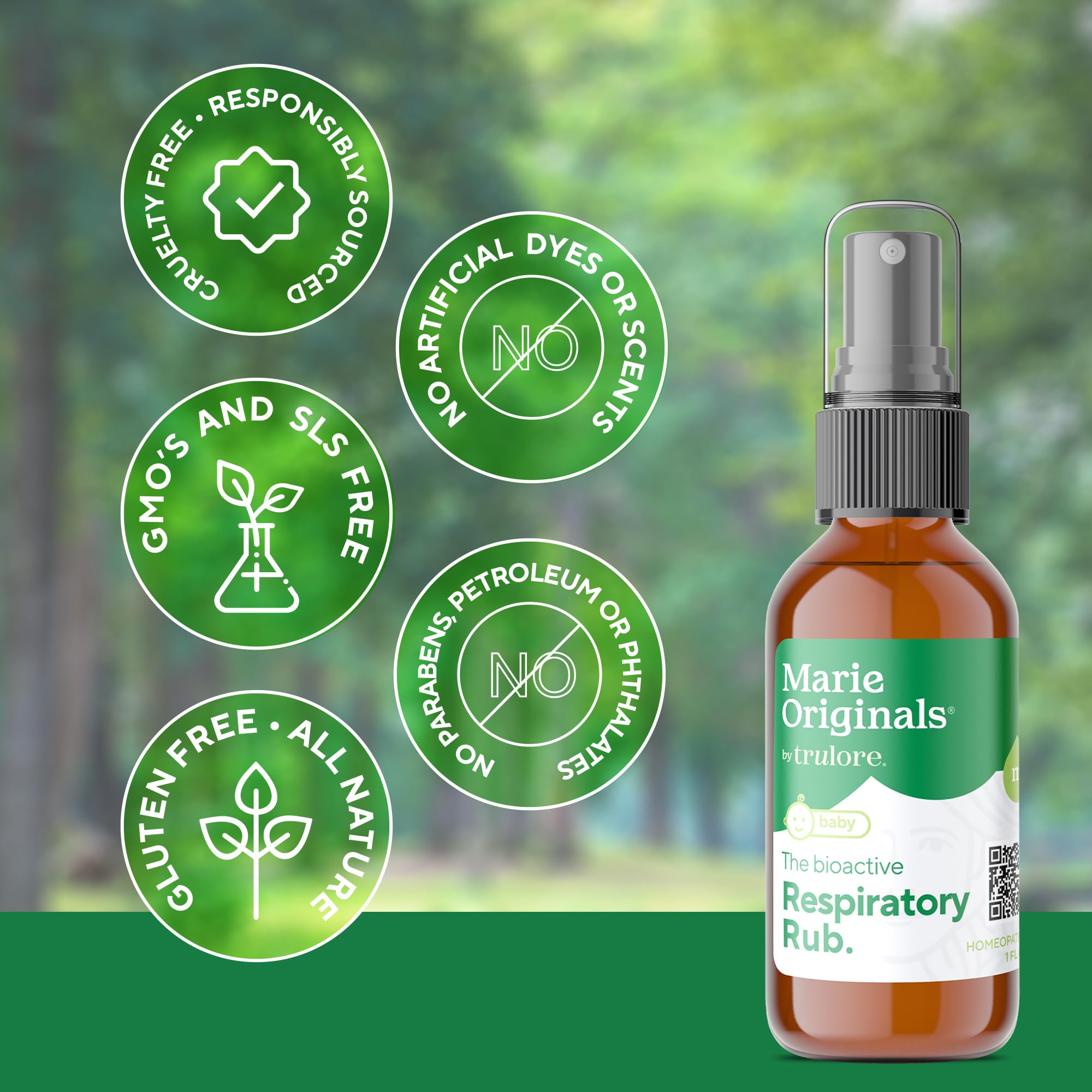 Marie Originals Natural Respiratory Baby Chest Rub | Breathe Essential Oil Blend for Babies and Toddlers with Eucalyptus, Pepper