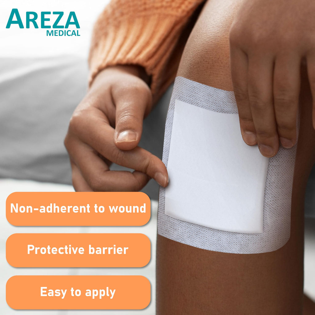 Areza Medical - Bordered Gauze Island Dressing - Wound Dressing - Latex Free - sterile - 6 x 6 - 30 per Box - FSA/HSA Approved