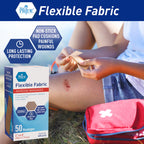 MED PRIDE Sterile Hypoallergenic Fabric Adhesive Bandages, Latex Free, Individually Wrapped, Flexible and Breathable (2    x 4.5