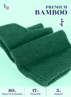 Hugh Ugoli Women Diabetic Ankle Socks, Super Soft & Thin Bamboo Socks, Wide & Loose, Non-Binding Top & Seamless Toe, 4 Pairs, Ch