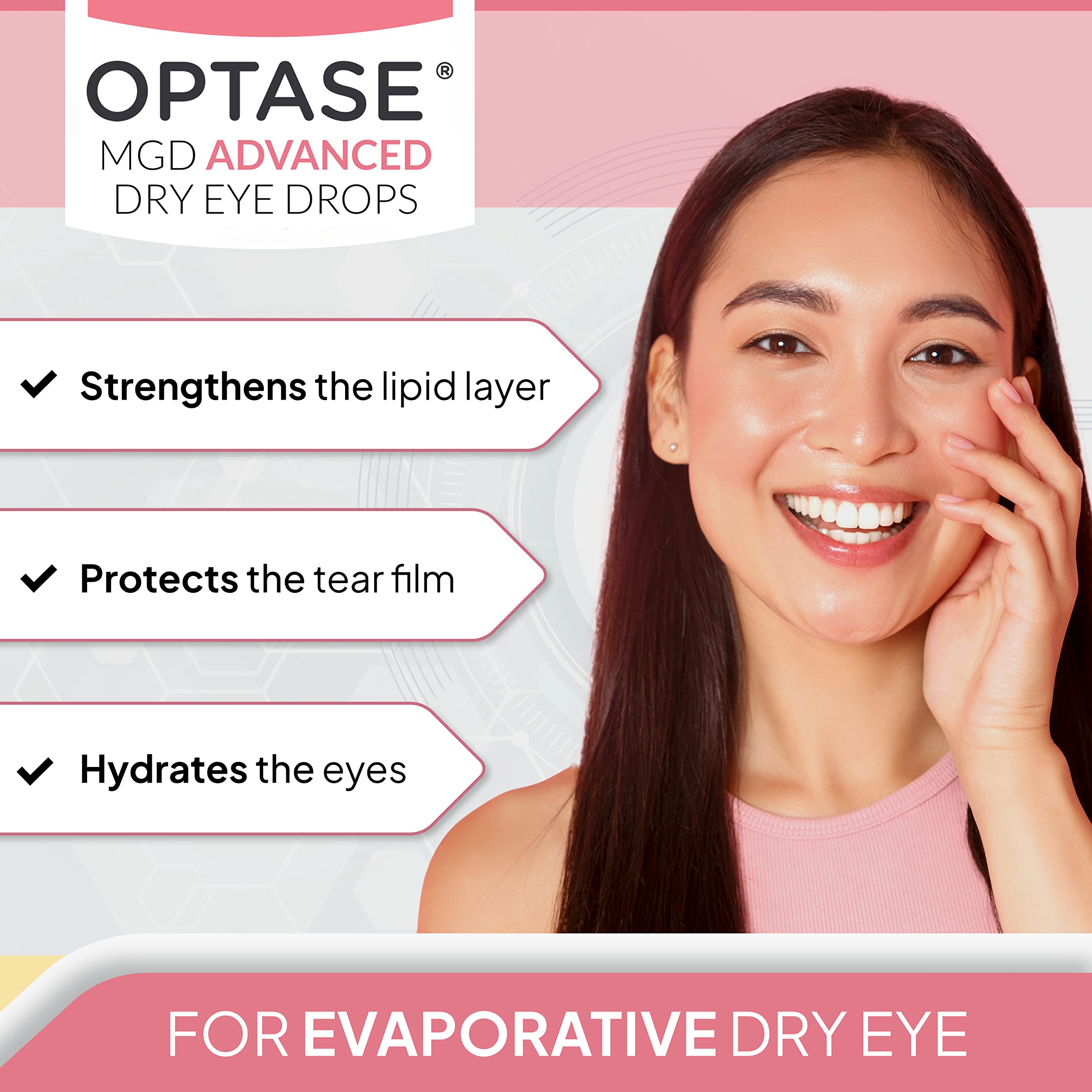 Optase MGD Advanced Dry Eye Drops - Preservative Free Eye Drops for Dry Eyes and MGD - Artificial Tears for MGD Symptoms - Demet