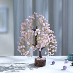 Rose Quartz Money Tree, Crystal Gifts, Rose Quartz Crystals, Fengshui Money Tree, House Warming Gifts New Home, Pink Office Supp