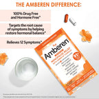 Amberen Menopause Supplements for Women, Multi-Symptom Relief, Helps Support Hormone Balance, Hot Flashes & Night Sweats, Sugar