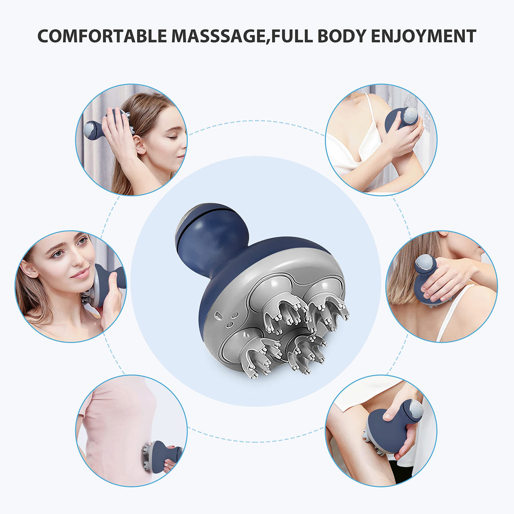 COMFIER Cordless Electric Scalp Massager with Mutlti-Modes Vibration, Handheld Cat Head Massager for Pets, Portable Dog Head Mas