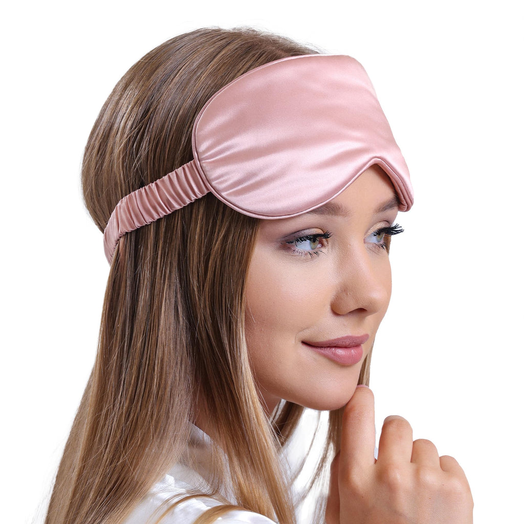 V  nera Silk Sleep Mask - 100% Pure 22 Momme Mulberry Silk Eye Sleeping Mask for Women and Men - Blackout Silk Eye Mask for Slee