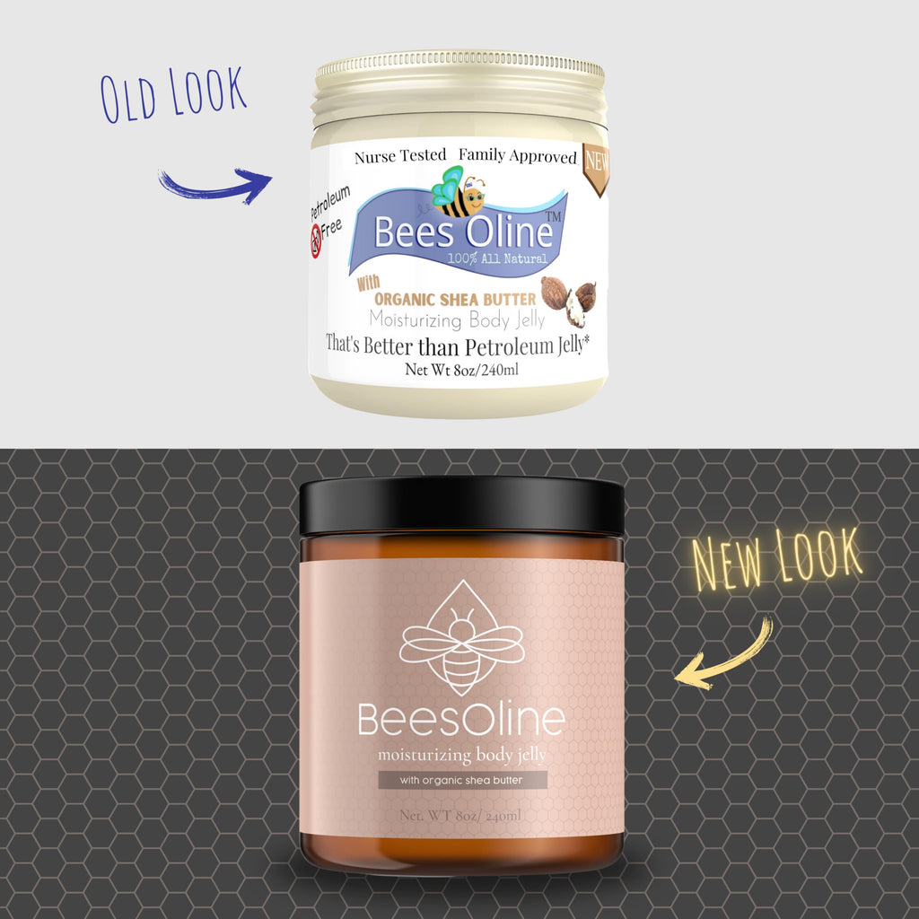 BeesOline with Organic Shea Butter All Natural Moisturizer -100% PETROLEUM FREE Alternative, 1-8oz jar, Soothing Moisture (Packa