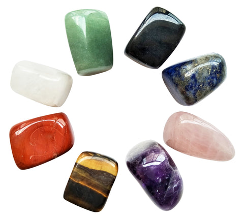 chakra Stones Healing crystals Set of 8, Tumbled and Polished, for 7 chakras Balancing, crystal Therapy, Meditation, Reiki, or a
