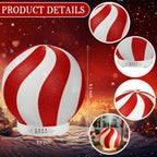 Rossesay Christmas Essential Oil Diffuser, 120ml Cute Ceramic Candy Cane Aromatherapy Humidifier, Holiday Xmas Home Table Decor