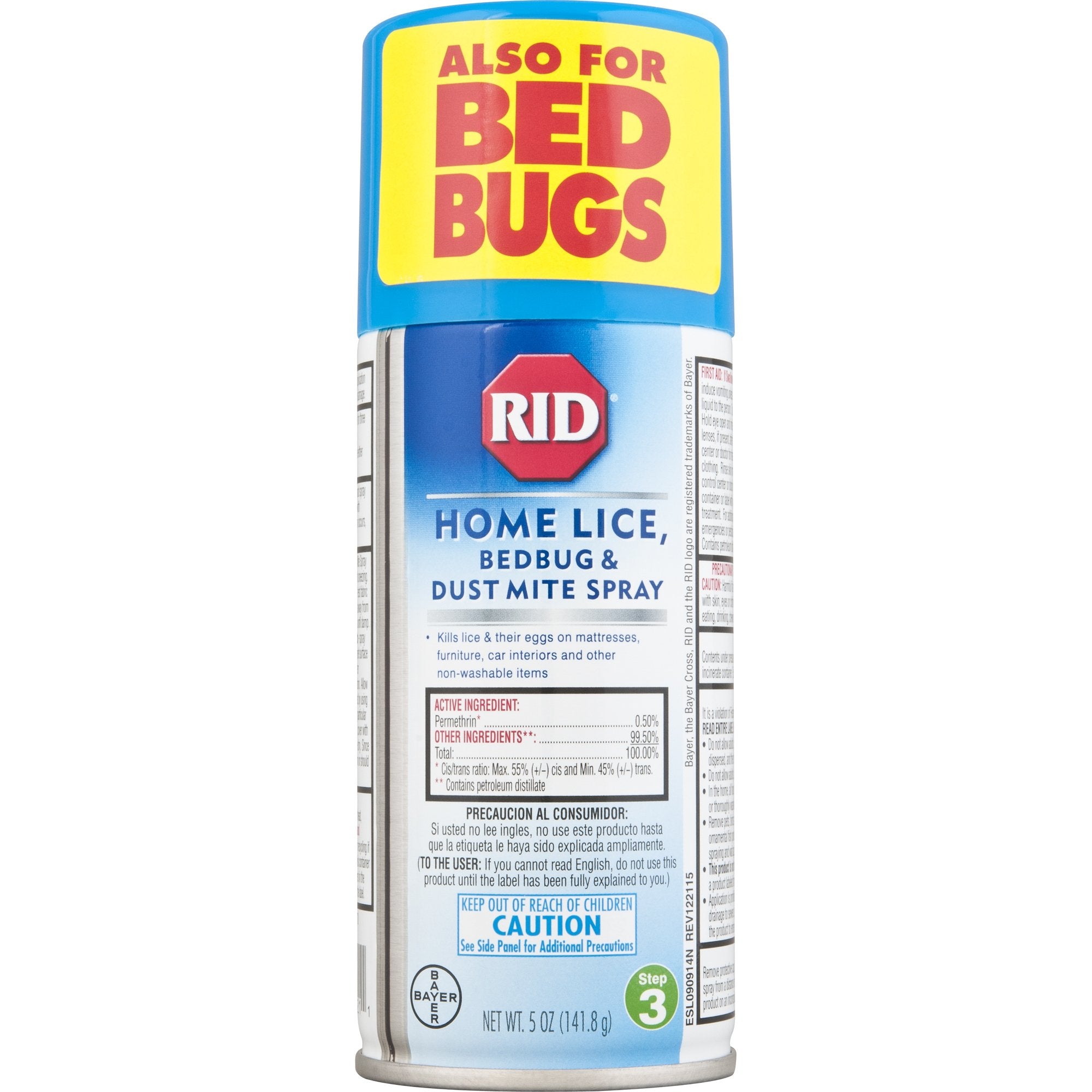 Rid Home Lice Bed Bug Dust Mite Spray Home Treatment Spray With Permethrin Kills Lice and Lice Eggs on Mattresses Furniture Car 