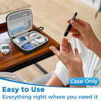 Diabetic Supplies Travel Case, Carrying Case Organizer for Diabetes Testing Kit, Blood Glucose Monitor Kit with Meter, Blood Sug