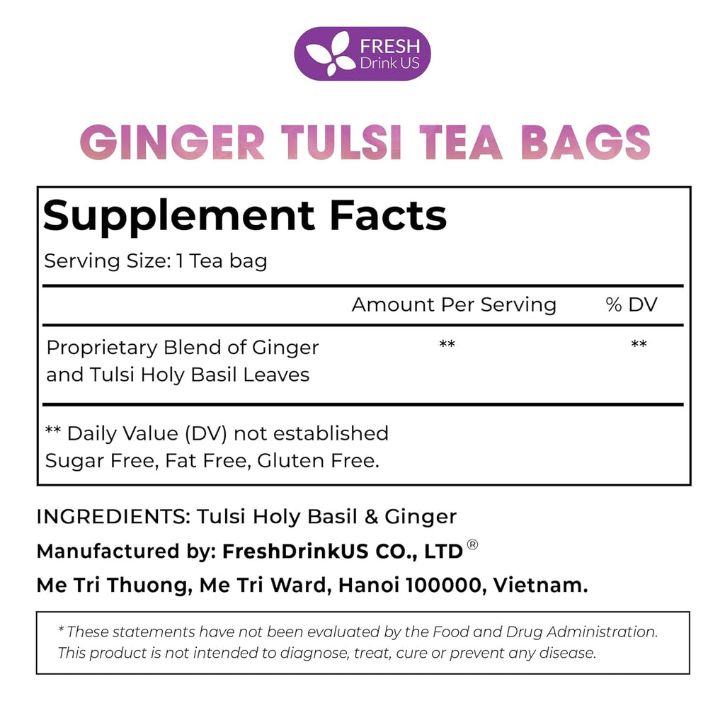 Premium Ginger Tulsi Tea Bags