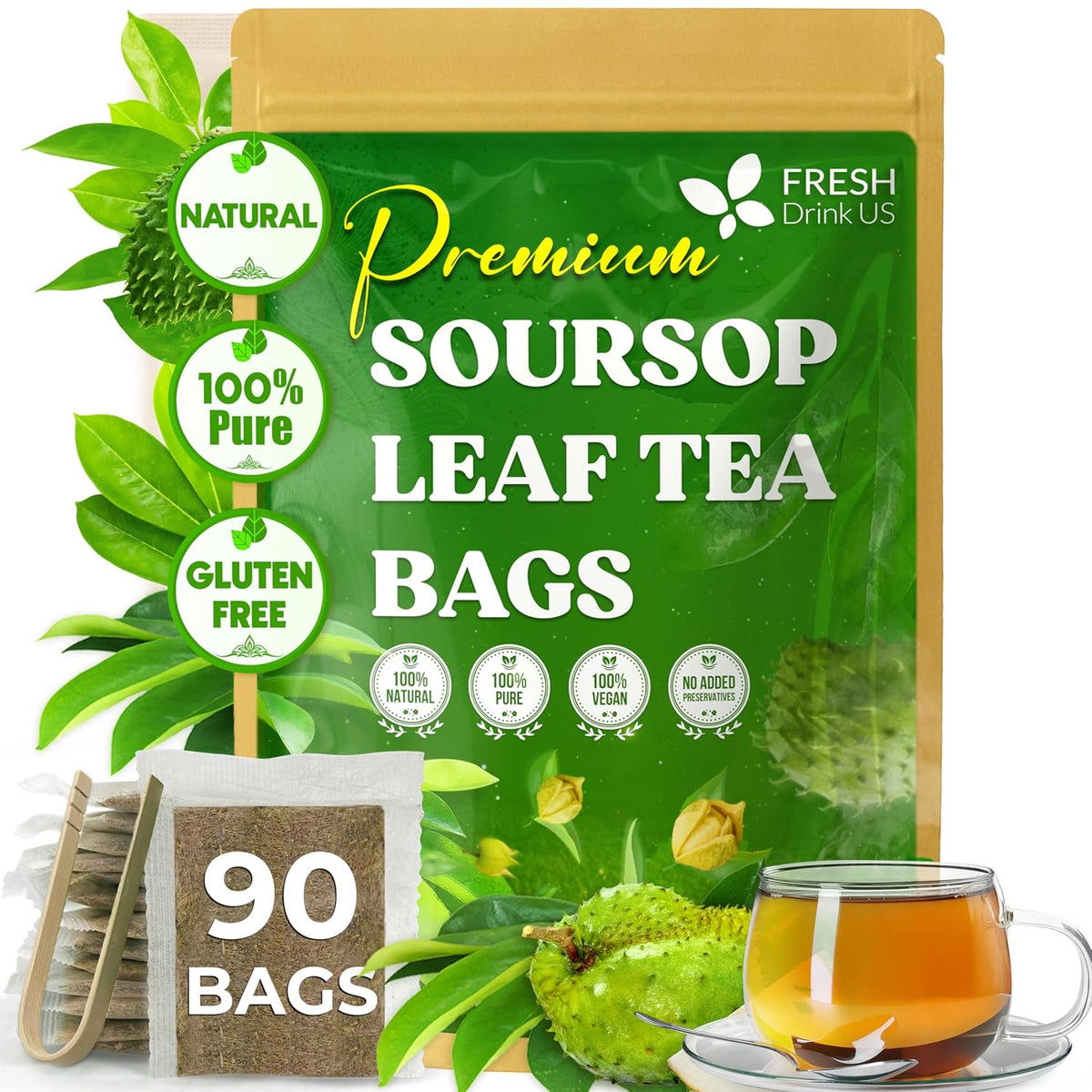 Premium Soursop Graviola Leaf Tea Bags